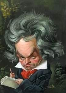 Beethoven musical caricature